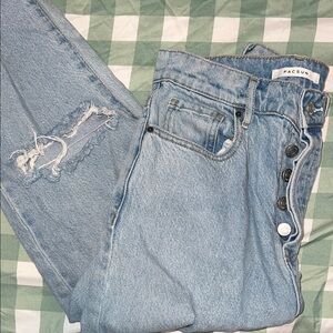 PacSun Sky Blue Ripped Boyfriend Jeans